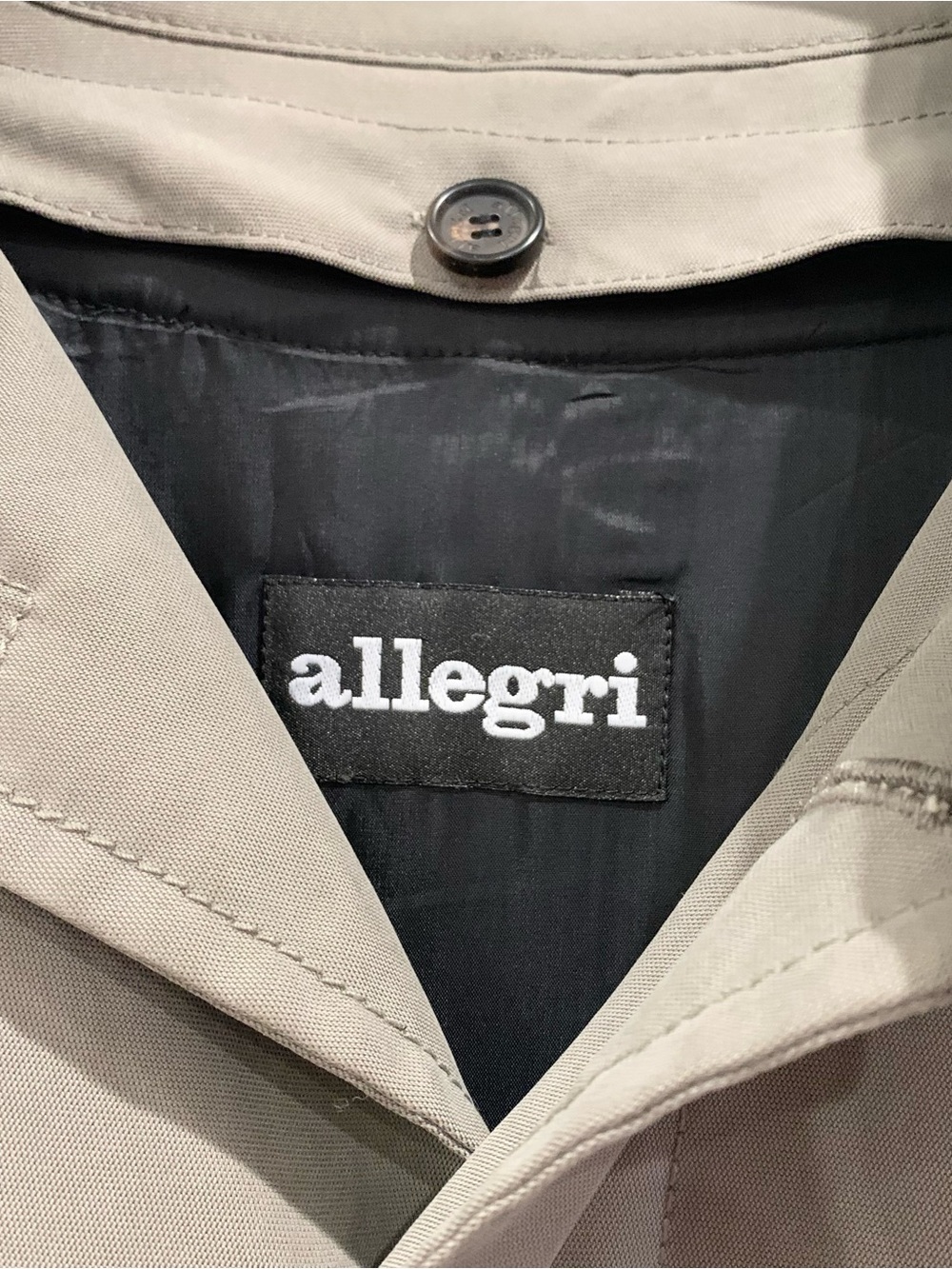 Allegri Italy Men's US Size 44 Beige/Khaki Waterproof Trench Coat - Picture 14 of 14
